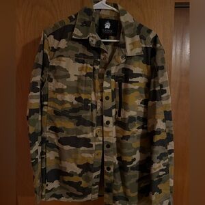 Duluth Trading Co Alaskan Hardgear yellow camo jacket